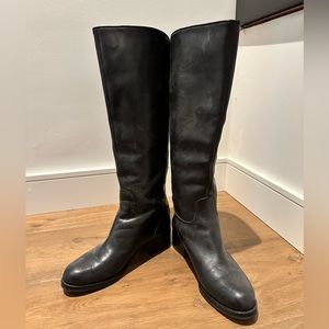 Tall leather boots